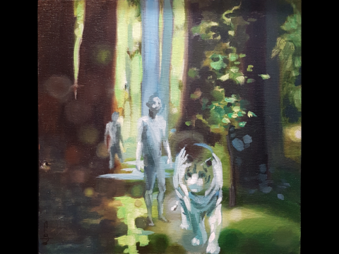 Dans la forêt de Råăpu-Jirí, hommes et animaux Dans la forêt de Råăpu-Jirí, hommes et animaux